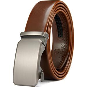 image:imageCHAOREN Leather Ratchet Belt for men 1 38 for Dress Pants  Micro Adjustable Belt Fit EverywhereComfort  Basic Brown