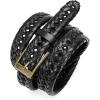 image:imageCHAOREN Leather Braided Belts for Men  1 18 Mens Casual Woven Leather Belt for Dress PantBlack