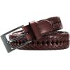 image:imageCHAOREN Leather Braided Belts for Men  1 18 Mens Casual Woven Leather Belt for Dress PantBrown