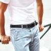 image:imageCHAOREN Leather Braided Belts for Men  1 18 Mens Casual Woven Leather Belt for Dress PantGun