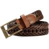 image:imageCHAOREN Leather Braided Belts for Men  1 18 Mens Casual Woven Leather Belt for Dress PantTan