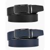 image:imageCHAOREN Leather Ratchet Belt Men 2 Pack  Customizable Fit Effortless Style 35mmCurved BlackCurved Navy