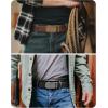 image:imageCHAOREN Leather Ratchet Belt Men 2 Pack  Customizable Fit Effortless Style 35mmFull Grain Flower BrownFlower Black