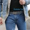 image:imageCHAOREN Mens Belt Stretchable  Elastic Golf Nylon Web Adjustable Belt  for Casual Wear2pcsmatted Gun  Black  Grey
