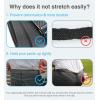image:imageCHAOREN Mens Belt Stretchable  Elastic Golf Nylon Web Adjustable Belt  for Casual WearBmatted GunBlack