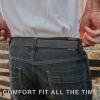 image:imageCHAOREN Mens Belt Stretchable  Elastic Golf Nylon Web Adjustable Belt  for Casual WearDmatted GunGrey