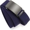 image:imageCHAOREN Mens Belt Stretchable  Elastic Golf Nylon Web Adjustable Belt  for Casual WearEmatted GunBlue