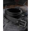 image:imageCHAOREN Mens Belts Leather  35mm Genuine Leather Belt for Jeans  Men Gift for Casual DressFull Grain Black