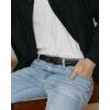 image:imageCHAOREN Mens Braided Leather Belt Casual Woven Leather Belt for Men 35mm Width for Dress Jeans GolfBlack