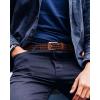 image:imageCHAOREN Mens Braided Leather Belt Casual Woven Leather Belt for Men 35mm Width for Dress Jeans GolfBrown