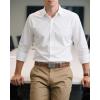 image:imageCHAOREN Mens Dress Belt  Mens Ratchet Belt Leather for Dress Pant  Micro Adjustable Belts Fit EverywhereCharcoal Depiction  Cognac