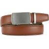 image:imageCHAOREN Mens Dress Belt  Mens Ratchet Belt Leather for Dress Pant  Micro Adjustable Belts Fit EverywhereCharcoal Depiction  Tan