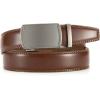 image:imageCHAOREN Mens Dress Belt  Mens Ratchet Belt Leather for Dress Pant  Micro Adjustable Belts Fit EverywhereSlash Basic  Brown