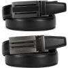 image:imageCHAOREN Mens Dress Belt Leather 2 Pack  Mens Ratchet Belt for Dress Shirt and Pants Every Occasion 32mmBlackBlack