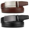 image:imageCHAOREN Mens Dress Belt Leather 2 Pack  Mens Ratchet Belt for Dress Shirt and Pants Every Occasion 32mmBlackDark Brown