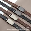 image:imageCHAOREN Mens Dress Belt Leather 2 Pack  Mens Ratchet Belt for Dress Shirt and Pants Every Occasion 32mmBlackDark Brown