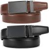 image:imageCHAOREN Mens Dress Belt Leather 2 Pack  Mens Ratchet Belt for Dress Shirt and Pants Every Occasion 32mmClassic BlackBrown