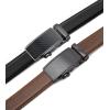 image:imageCHAOREN Mens Dress Belt Leather 2 Pack  Mens Ratchet Belt for Dress Shirt and Pants Every Occasion 32mmWeaven BlackCognac