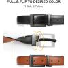 image:imageCHAOREN Reversible Belt Men 1 Piece  125 Leather Dress Belt  Trim to Fit for Elegant StyleBlackTan Width 32mm