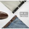 image:imageCHAOREN Reversible Belt Men 1 Piece  125 Leather Dress Belt  Trim to Fit for Elegant StyleCognacBlack Width 35mm