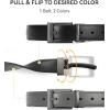 image:imageCHAOREN Reversible Belt Men 1 Piece  125 Leather Dress Belt  Trim to Fit for Elegant StyleGreyBlack Width 32mm