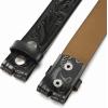 image:imageCHAOREN Western Belts for Men without Buckle  Cowboy Belt 15 Full Grain Leather Belt for Jeans  One Solid Piece LeatherFloral Black