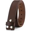 image:imageCHAOREN Western Belts for Men without Buckle  Cowboy Belt 15 Full Grain Leather Belt for Jeans  One Solid Piece LeatherFull Grain Coffee