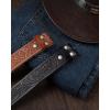 image:imageCHAOREN Western Belts for Men without Buckle  Cowboy Belt 15 Full Grain Leather Belt for Jeans  One Solid Piece LeatherFull Grain Floral Black