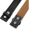 image:imageCHAOREN Western Belts for Men without Buckle  Cowboy Belt 15 Full Grain Leather Belt for Jeans  One Solid Piece LeatherInterwoven Black
