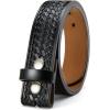 image:imageCHAOREN Western Belts for Men without Buckle  Cowboy Belt 15 Full Grain Leather Belt for Jeans  One Solid Piece LeatherInterwoven Black