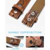 image:imageCHAOREN Western Belts for Men without Buckle  Cowboy Belt 15 Full Grain Leather Belt for Jeans  One Solid Piece LeatherInterwoven Dark Brown