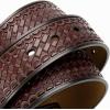 image:imageCHAOREN Western Belts for Men without Buckle  Cowboy Belt 15 Full Grain Leather Belt for Jeans  One Solid Piece LeatherInterwoven Dark Brown