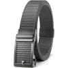 image:imageCHAOREN Grey Ratchet Belts for Men  Casual Web Nylon Mens Belt 1 38  Adjustable and Durable for Jeans