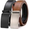 image:imageCHAOREN Leather Ratchet Belt Men 2 Pack  Customizable Fit Effortless Style 35mmBrownBlack Night