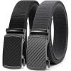 image:imageCHAOREN Mens Belt Stretchable  Elastic Golf Nylon Web Adjustable Belt  for Casual Wear2pcscarbon Fiber Imperial  Black  Grey