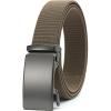 image:imageCHAOREN Mens Belt Stretchable  Elastic Golf Nylon Web Adjustable Belt  for Casual WearHmatted GunLatte