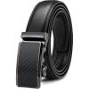 image:imageCHAOREN Mens Dress Belt  Mens Ratchet Belt Leather for Dress Pant  Micro Adjustable Belts Fit EverywhereClassic Carbon Fiber  Black