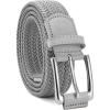 image:imageCHAOREN Mens Stretch Belt  1 38 Elastic Braided Golf Belt for Men  Stretchy Web Fit Summer Casual JeansLight Grey