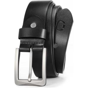image:imageCHAOREN 15 Mens Belts Leather  Italian Full Grain Leather Belts  Ideal for Casul Jeans amp Work WearClassic Black
