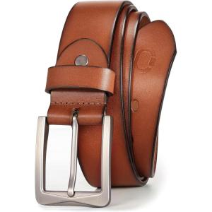 image:imageCHAOREN 15 Mens Belts Leather  Italian Full Grain Leather Belts  Ideal for Casul Jeans amp Work WearCognac