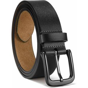 image:imageCHAOREN Mens Belts Leather  35mm Genuine Leather Belt for Jeans  Men Gift for Casual DressBlack