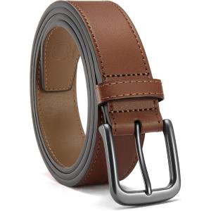 image:imageCHAOREN Mens Belts Leather  35mm Genuine Leather Belt for Jeans  Men Gift for Casual DressBrown Stitched