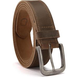 image:imageCHAOREN Mens Belts Leather  35mm Genuine Leather Belt for Jeans  Men Gift for Casual DressFull Grain Brown
