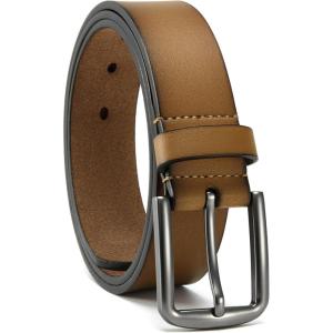 image:imageCHAOREN Mens Belts Leather  35mm Genuine Leather Belt for Jeans  Men Gift for Casual DressGolden Brown