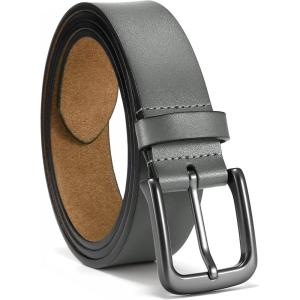image:imageCHAOREN Mens Belts Leather  35mm Genuine Leather Belt for Jeans  Men Gift for Casual DressGrey