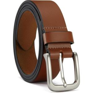 image:imageCHAOREN Mens Belts Leather  35mm Genuine Leather Belt for Jeans  Men Gift for Casual DressTan