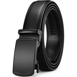 image:imageCHAOREN Mens Dress Belt  Mens Ratchet Belt Leather for Dress Pant  Micro Adjustable Belts Fit EverywhereAnodized  Black