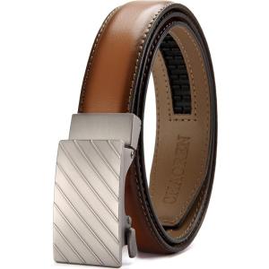 image:imageCHAOREN Mens Dress Belt  Mens Ratchet Belt Leather for Dress Pant  Micro Adjustable Belts Fit EverywhereTan