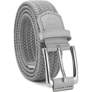 image:imageCHAOREN Mens Stretch Belt  1 38 Elastic Braided Golf Belt for Men  Stretchy Web Fit Summer Casual JeansLight Grey