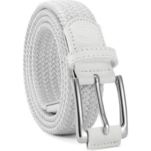 image:imageCHAOREN Mens Stretch Belt  1 38 Elastic Braided Golf Belt for Men  Stretchy Web Fit Summer Casual JeansWhite